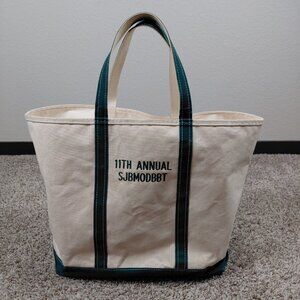 Vintage 80s LL Bean Boat And Tote Bag L/XL Zip Top Freeport Maine USA Handles